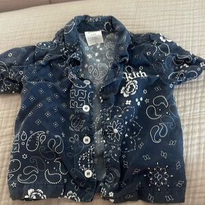 Kith Kids Baby Paisley/Handkerchief Print Button-Down